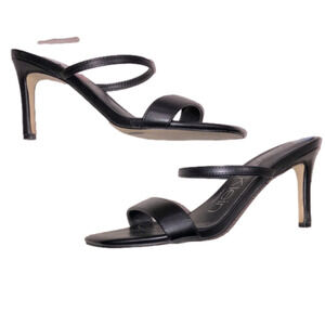 Calvin Klein black square toe heels size 7 1/2
